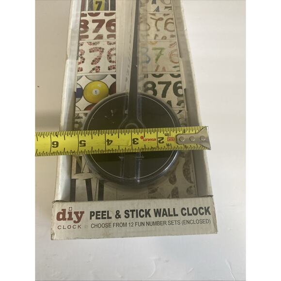 DIY Peel & Stick Wall Clock Choose From 12 Fun Number Sets (Enclosed) NEW 12" - Picture 9 of 9